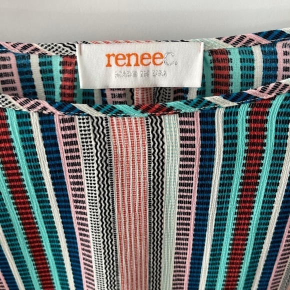 Vertical stripes multicolored long sleeve blouse - Picture 2 of 5